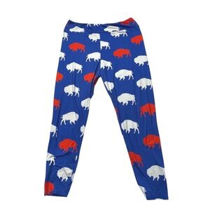 Buffalo/Buffalo Bills All Over Print‎ Leggings Blue Red White Unisex Medium